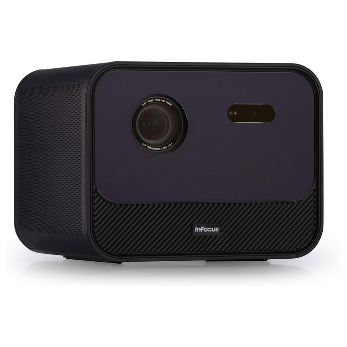 InFocus Crusader Grand Master IN3028SL - Proyector LED Smart Full HD 1080p, 1200 Lúmenes, Wi-Fi, Android TV, 3D, HDR10, Netflix, Disney+, Pantalla 22-130", 40W Altavoz