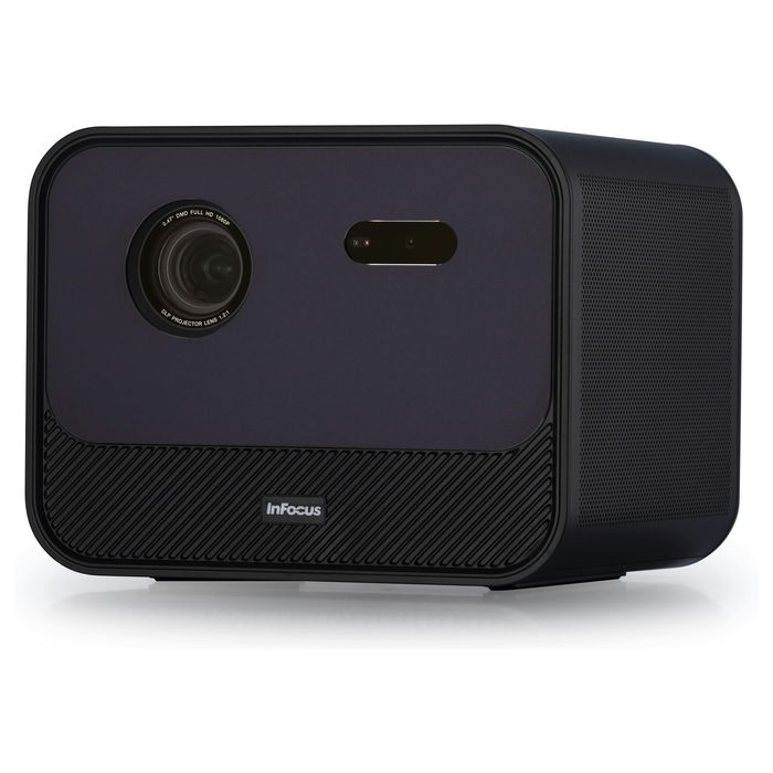 InFocus Crusader Grand Master IN3028SL - Proyector LED Smart Full HD 1080p, 1200 Lúmenes, Wi-Fi, Android TV, 3D, HDR10, Netflix, Disney+, Pantalla 22-130", 40W Altavoz