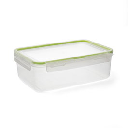 Recipiente Rectang Hermético Plástico Greenery Quid 25,45x18x9 cm - 2,6 L