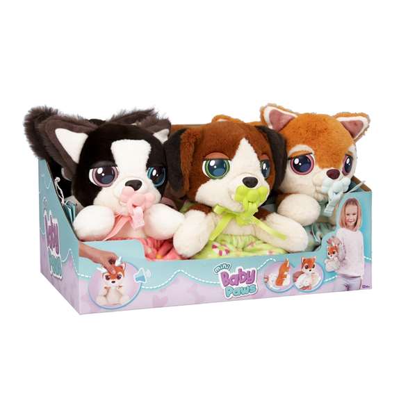 Perro de Peluche IMC Toys Baby Paws 11,4 x 14,5 x 9,6 cm