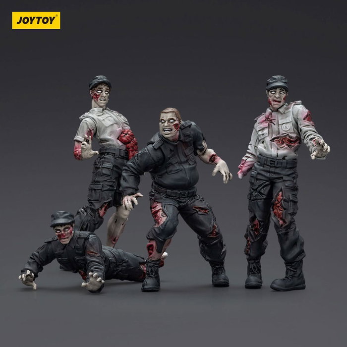 Zombie Pack de 4 Figuras Dark Source Security Guards 8 cm Zombie Pack de 4 Figuras Dark Source Security Guards 8 cm
