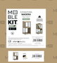 Moblekit Estantería 2 Cubos, Madera y Metal, Estructura de Tubo de 16 mm, Medidas: 30 x 30 x 60 cm (2 Unidades)
