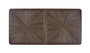 GINER Y COLOMER Mesa de Comedor 180 cm, Madera de Teca Reciclada con Patrón de Marquetería Radial y Base de Patas en X de Hierro Negro