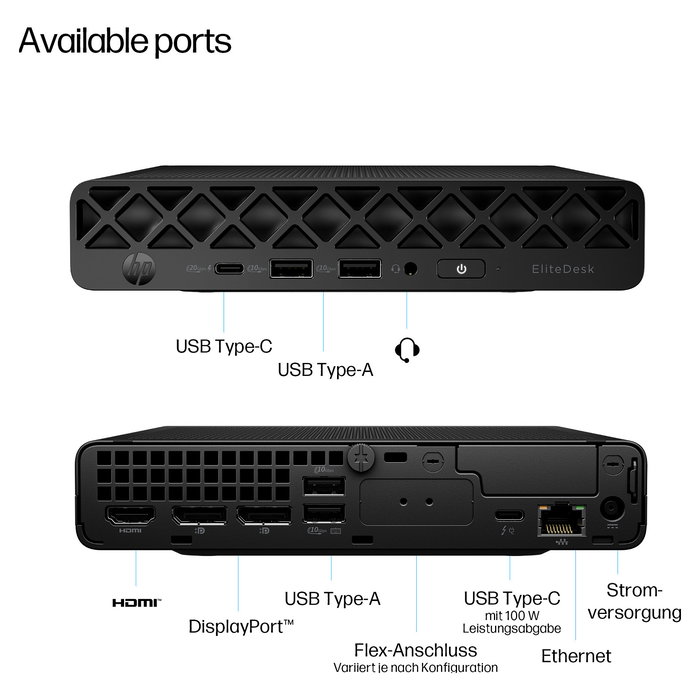 HP EliteDesk 800 G1i CU7-265T Mini PC 16GB RAM 512GB SSD Windows 11 Pro