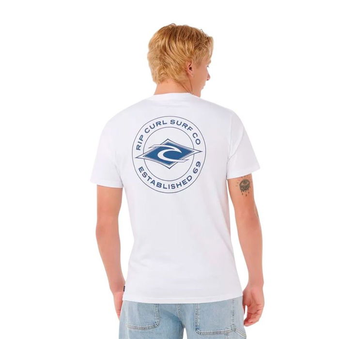 Camiseta de Manga Corta Hombre Rip Curl Staple Blanco