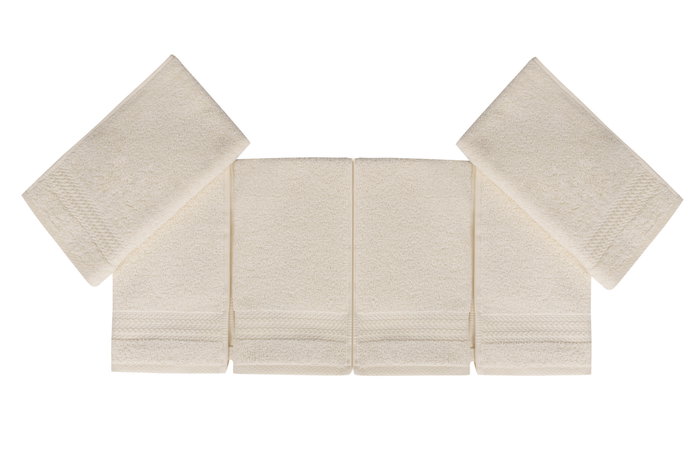 Mijölnir Juego de Toallas de Baño de 6 Piezas, Color Crema, Algodón 100%, 500 gr/m²