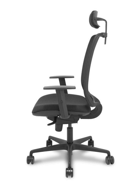 PIQUERAS Y CRESPO Silla Alares Sincro con Respaldo de Malla y Asiento Bali Negro