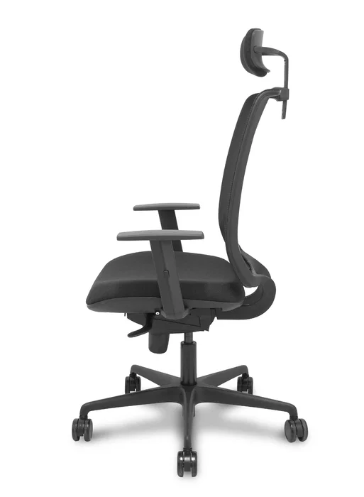 PIQUERAS Y CRESPO Silla Alares con Mecanismo Sincro, Malla y Cabecero 2D, Negro PIQUERAS Y CRESPO Silla Alares con Mecanismo Sincro, Malla y Cabecero 2D, Negro