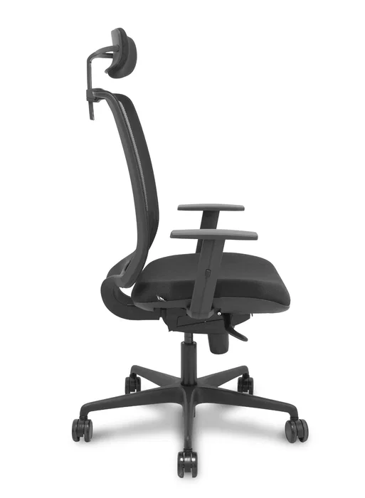 PIQUERAS Y CRESPO Silla Alares con Mecanismo Sincro, Malla y Cabecero 2D, Negro PIQUERAS Y CRESPO Silla Alares con Mecanismo Sincro, Malla y Cabecero 2D, Negro