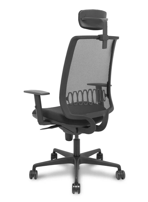 PIQUERAS Y CRESPO Silla Alares con Mecanismo Sincro, Malla y Cabecero 2D, Negro PIQUERAS Y CRESPO Silla Alares con Mecanismo Sincro, Malla y Cabecero 2D, Negro