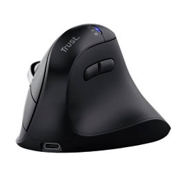 Trust Vyran Ratón Ergonómico Vertical Inalámbrico Negro