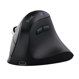 Trust Vyran Ratón Ergonómico Vertical Inalámbrico Negro