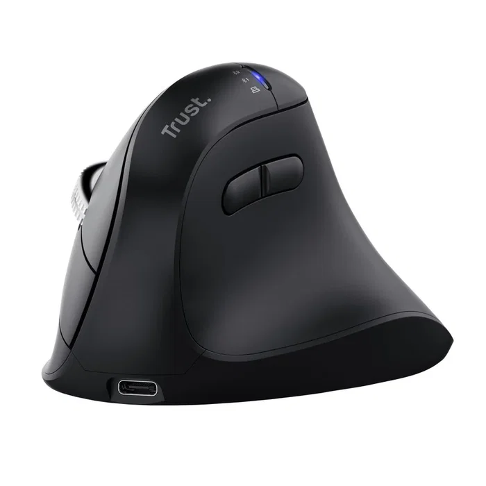 Trust Vyran Ratón Ergonómico Vertical Inalámbrico Negro
