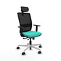 PIQUERAS Y CRESPO Silla de oficina Haches Turquesa y Negro