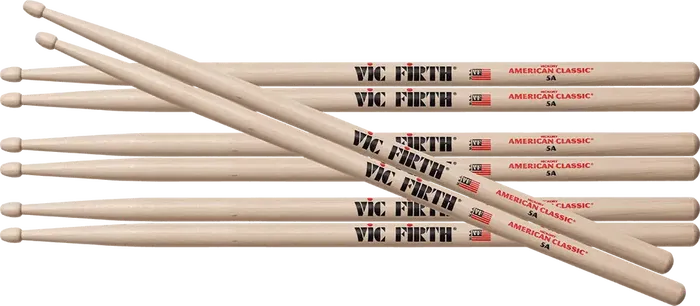Vic Firth Baquetas Vf American Classic 5A (Pack 3 +1)