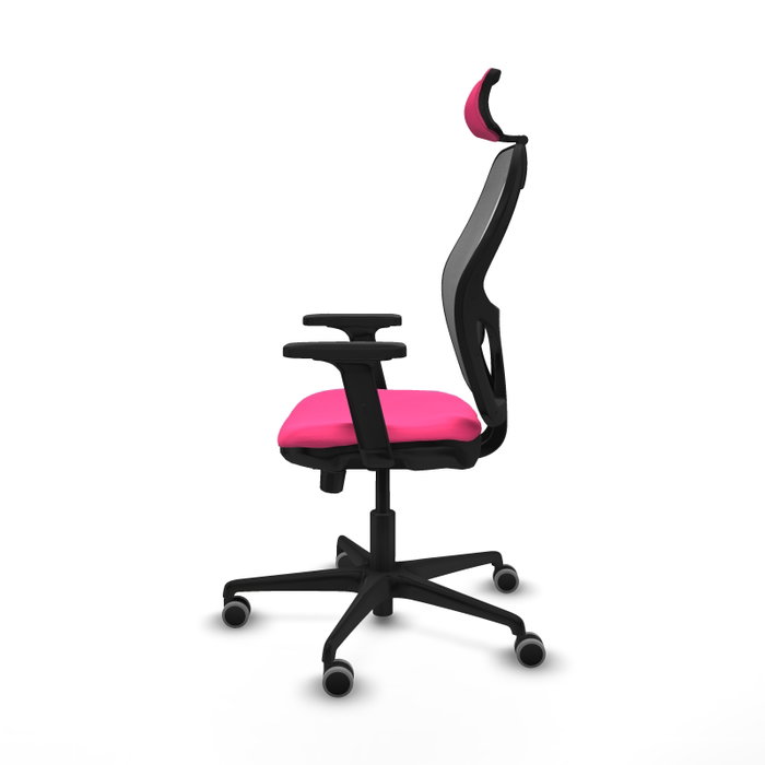 PIQUERAS Y CRESPO Silla de oficina Jorquera con mecanismo Sincro/Traslack, Rosa y Gris PIQUERAS Y CRESPO Silla de oficina Jorquera con mecanismo Sincro/Traslack, Rosa y Gris