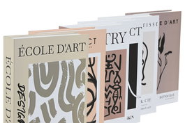 DKD Home Decor Caja Libro Basicos Multicolor 4.2 x 26.5 x 17 cm (6 Unidades)