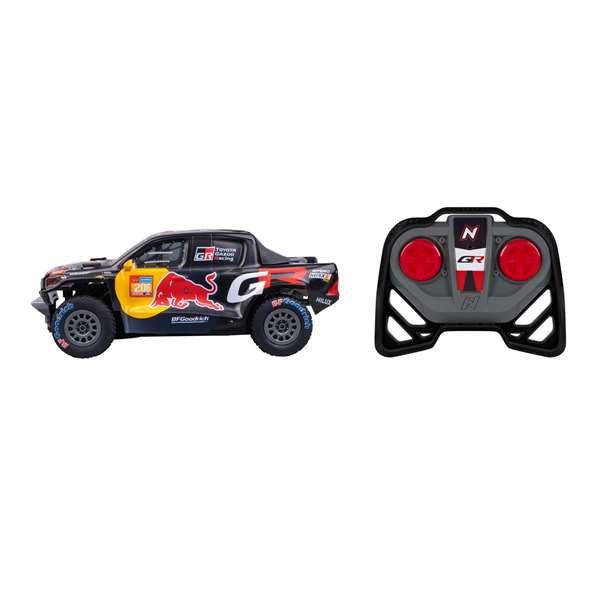Molto Coche Radio Control Red Bull Dakar Escala 1:18, 6+ Años, Sonidos y Luces, Pilas AAA No Incluidas, Material Plástico