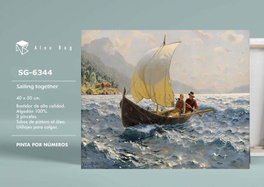 ARTIST BY ALEX BOG Kit de Pintura por Números Sailing Together 40x50 cm con Bastidor