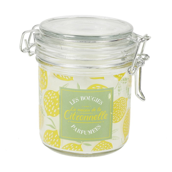 Home Deco Factory Vela Citronela Antimoustique Tarro Vidrio 135g Duración 34h 11x8x10cm