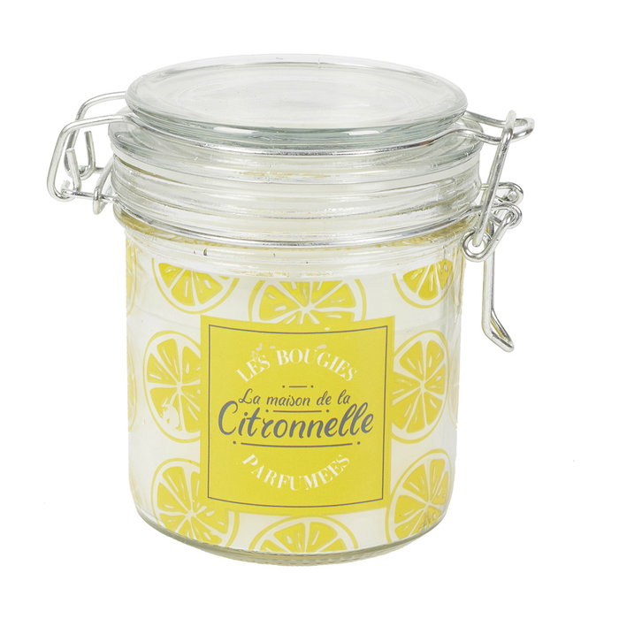 Home Deco Factory Vela Citronela Antimoustique Tarro Vidrio 135g Duración 34h 11x8x10cm