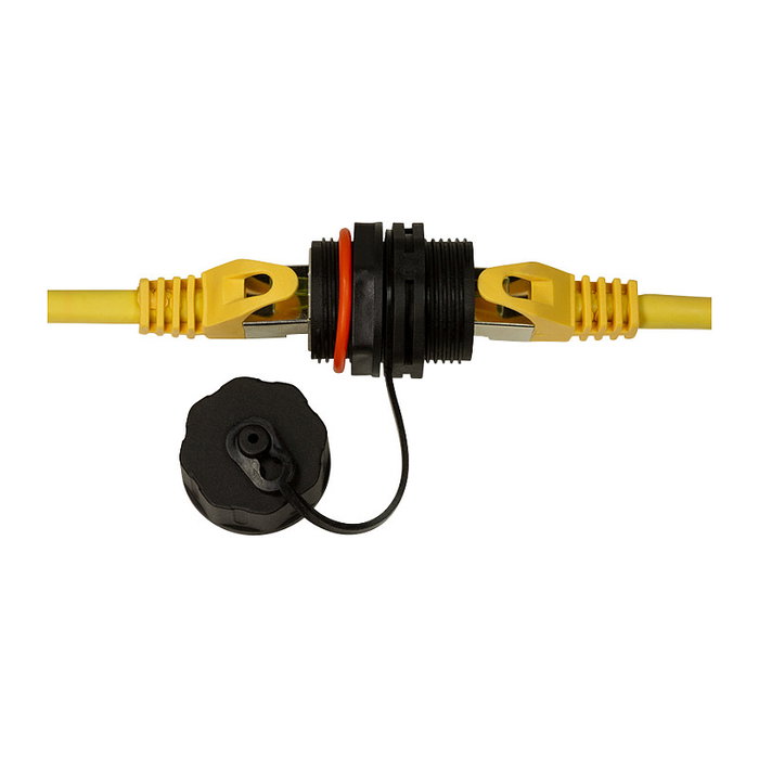 LogiLink Cat.6A Industrie Schraub-Kupplung 2xRJ45, negro