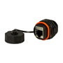 LogiLink Cat.6A Industrie Schraub-Kupplung 2xRJ45, negro