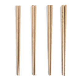 Ibili Palillos Chinos de Madera de Haya, 24 cm, Pack de 8 Unidades
