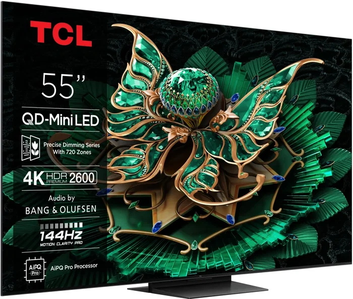 TCL 55Q7C 55" QD-miniLED 4K UHD Smart TV DVB-T2/C/S2 144Hz Wi-Fi Bluetooth 4xHDMI 1xUSB