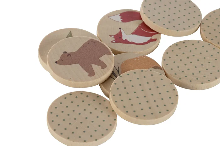 DKD Home Decor Juego De Mesa Infantil Educativo Multicolor Madera Set de 21 Piezas 6.5 x 4 x 19 cm