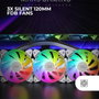Mars Gaming Kit 3 Ventiladores MF-3A Blanco 120mm ARGB
