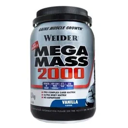 WEIDER Mega Mass 2000 Vainilla 1,5Kg Suplemento para ganar masa magra