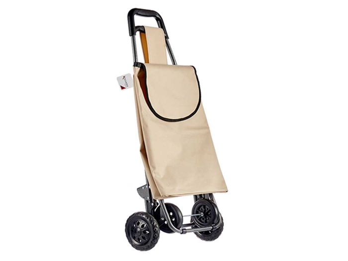 Kinvara Carro Compra Camel Beige Negro 30 L 22 x 98 x 38 cm (Set de 6)