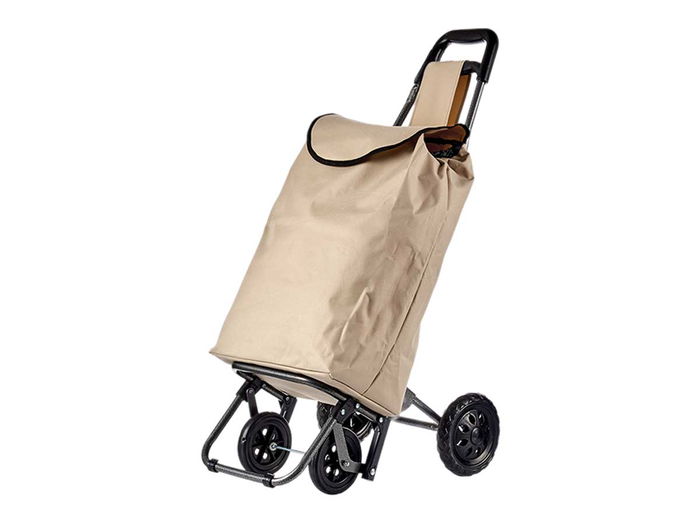 Kinvara Carro Compra Camel Beige Negro 30 L 22 x 98 x 38 cm (Set de 6)