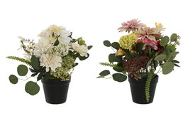 DKD Home Decor Planta de Poliéster Bouquet Surtido Multicolor