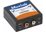 Muxlab Convertidor de Audio Digital S/Pdif Toslink a RCA con Alimentación Externa