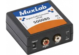 Muxlab Convertidor de Audio Digital S/Pdif Toslink a RCA con Alimentación Externa