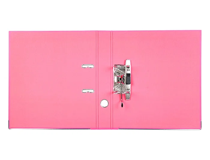 Liderpapel Archivador de Palanca A4 Documenta Forrado PVC Rado Lomo 52 mm Rosa con Compresor Metálico