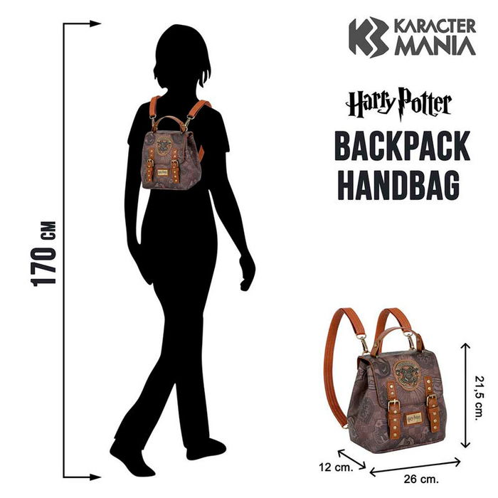 Harry Potter Bolso-Mochila Quest Pride Marrón