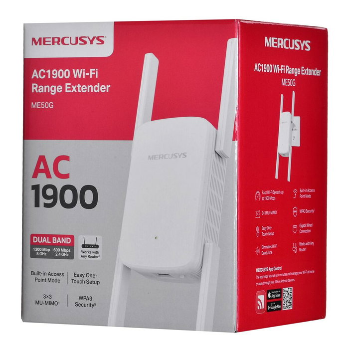 Mercusys ME50G AC1900 Wi-Fi Range Extender Blanco