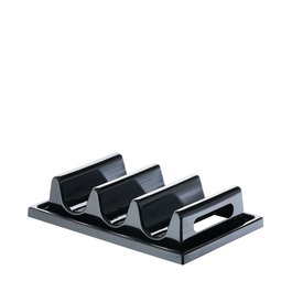 APS Dispensador de Bocadillos Negro con Asa para Buffet y Exposición, Poliestireno, 29x19x6.5 cm
