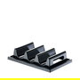 APS Dispensador de Bocadillos Negro con Asa para Buffet y Exposición, Poliestireno, 29x19x6.5 cm