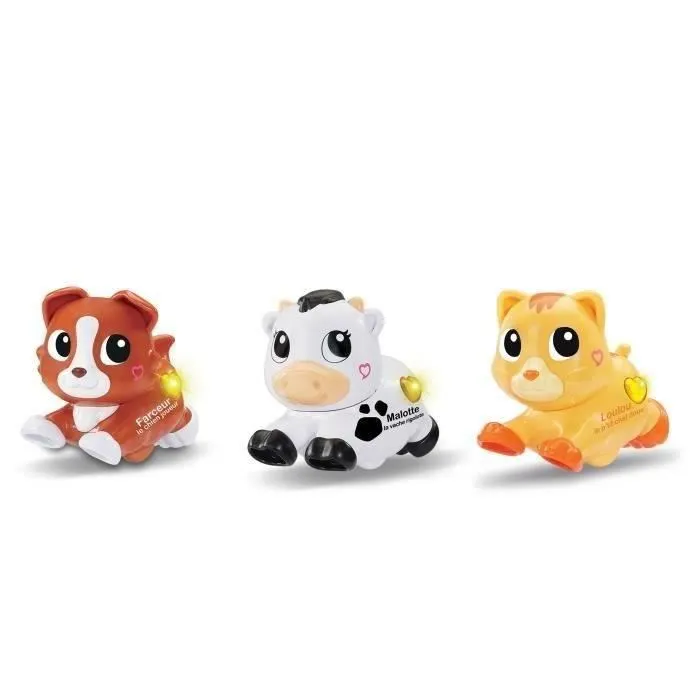 Vtech Trio de Figuras Animadas Tut Tut Animó Bisous Perro Gato Vaca Multicolor Idioma Francés Ref 3417764268053 Vtech Trio de Figuras Animadas Tut Tut Animó Bisous Perro Gato Vaca Multicolor Idioma Francés Ref 3417764268053