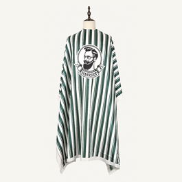 Zzmen Capa de Corte para Hombre con Rayas Verdes Modelo Illinois 55x143cm Polyester Cierre Corchete