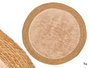 GIFTDECOR Alfombra de Yute Antideslizante Beige 100x100 cm