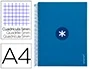 Antartik Cuaderno espiral A4 micro forrado 120 hojas 90gr cuadro 5mm 5 bandas azul marino