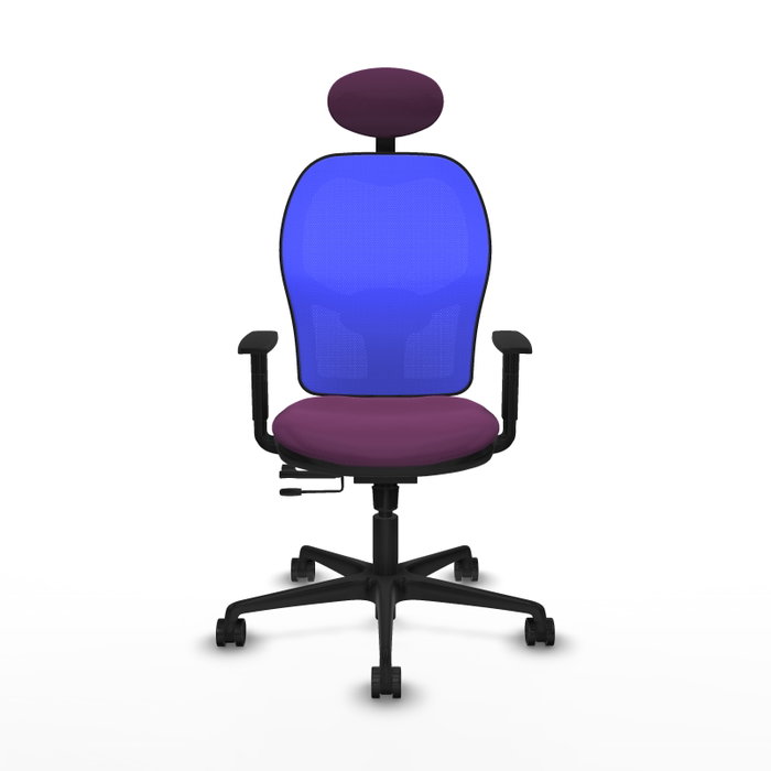 PIQUERAS Y CRESPO Silla de oficina Jorquera Morado/Azul con Mecanismo Sincro/Traslack
