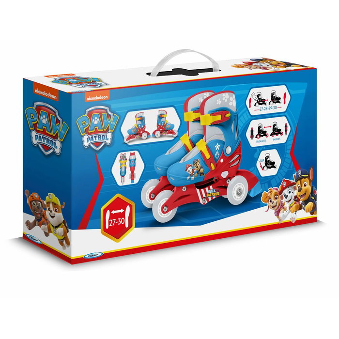 Paw Patrol Patines en Línea Dos en Uno 3 Ruedas Talla Ajustable 27-30 Paw Patrol Patines en Línea Dos en Uno 3 Ruedas Talla Ajustable 27-30