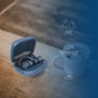 DAEWOO Auricular TWS Sport con Gancho, LED Indicador de Batería, Bluetooth 5.0, 30mAh/300mAh, Carga Tipo C Azul
