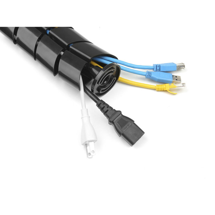 Equip Organizador de Cables de Doble Canal Negro